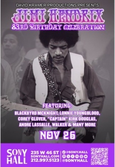 November 26, 2025 – Jimi Hendrix 83rd Birthday Tribute